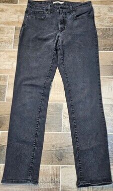 Levi's 712 Slim Jeans Women's Size 30x30 Washed Black Charcoal Stretch Denim